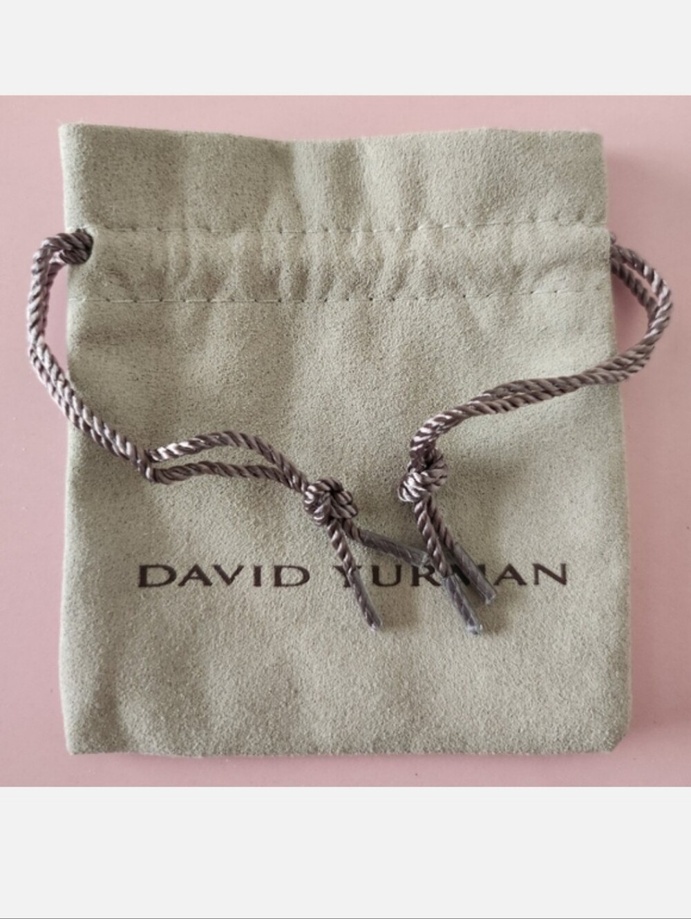 David Yurman Tan Suede Jewelry Pouch/Dust Bag